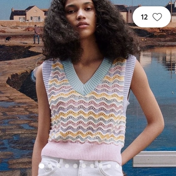 Zara | Tops | Zara Pastel Knit Vest | Poshmark